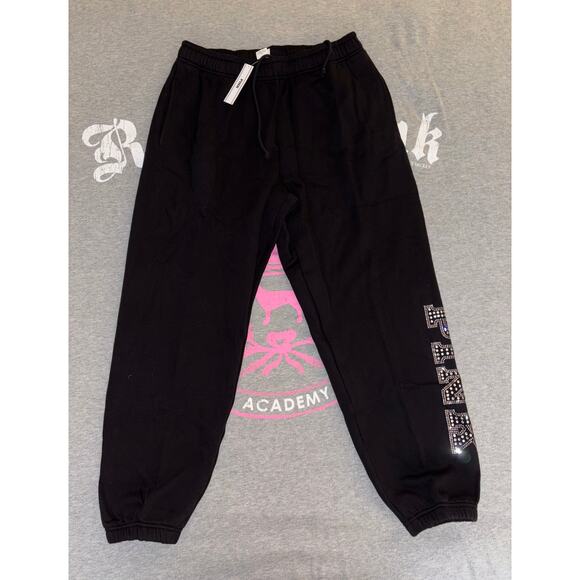 Victoria’s Secret PINK Pure Black Bling Limited Edition Fleece Sweatpants - SM - Picture 6 of 7